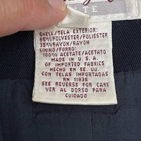 WORTHINGTON -  WOMEN’S PETITE SKIRT SUIT | SZ 10P | NAVY BLUE - Picture 11 of 11